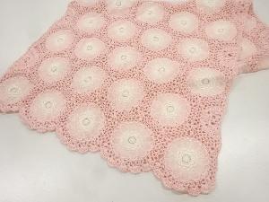 リボン刺繍花模様ショール